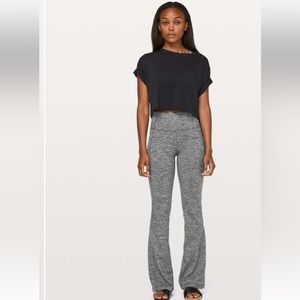 lululemon Groove Pant Flare 32” Heathered Black Full on Luon size 14